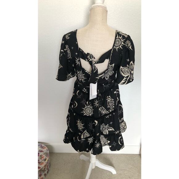 Band Of the Free Celestial Black and White Mini Dress - M - Picture 6 of 7